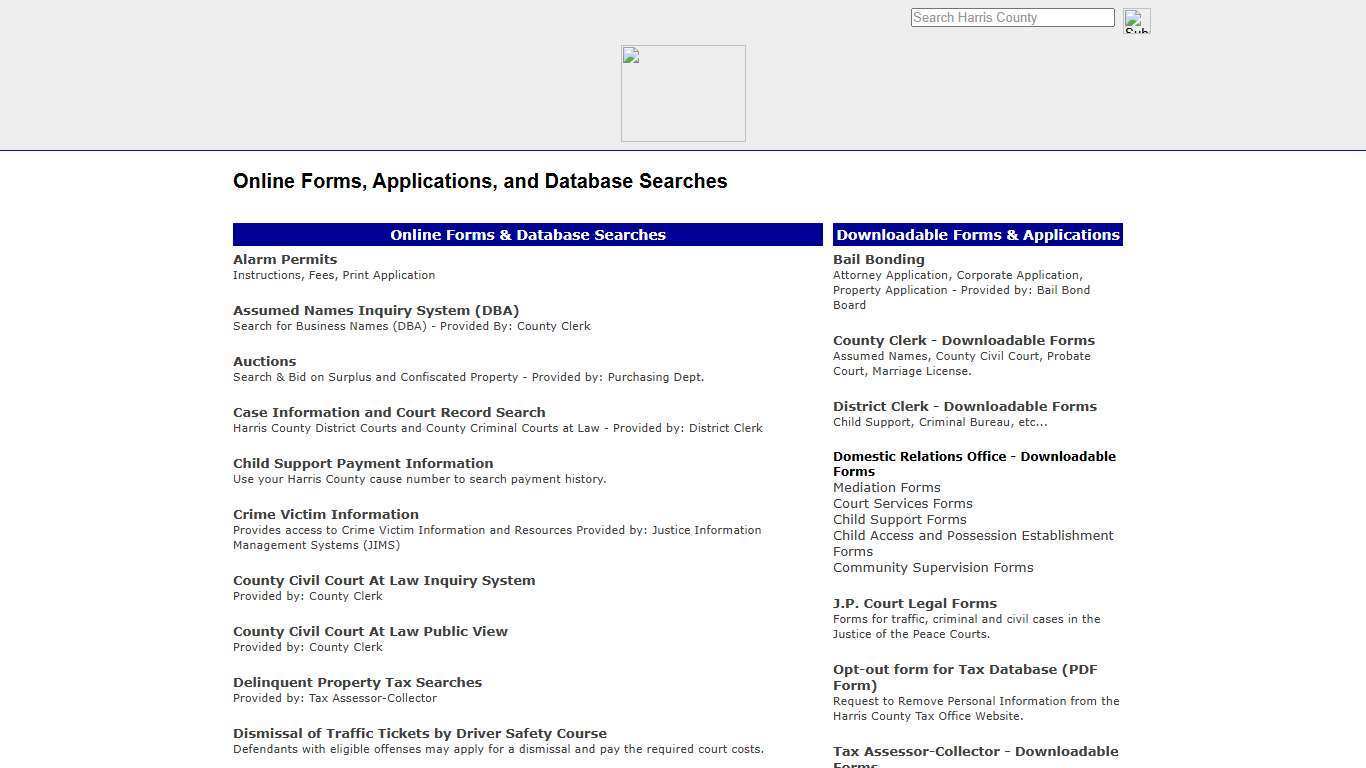 Harris County Online Services